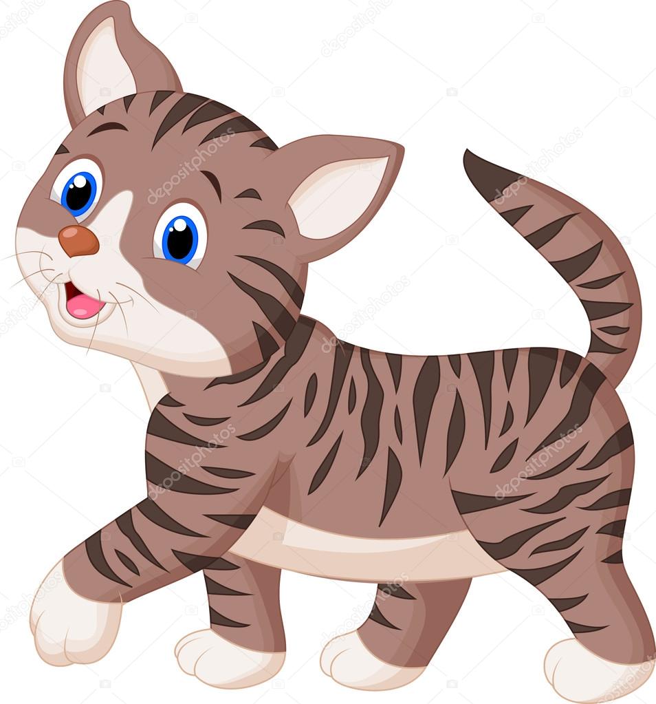 Cute cat cartoon Stock Illustration by ©tigatelu #37158639