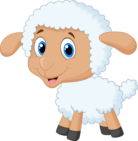 Baby schapen cartoon — Stockvector