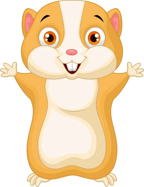 Söt hamster cartoon — Stock vektor