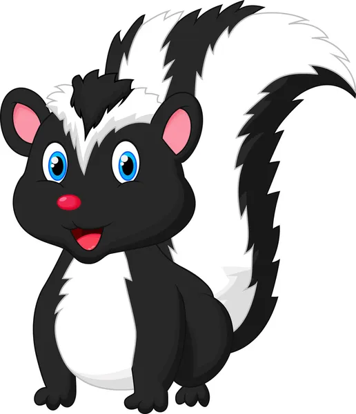 Bonito skunk dibujos animados — Vector de stock