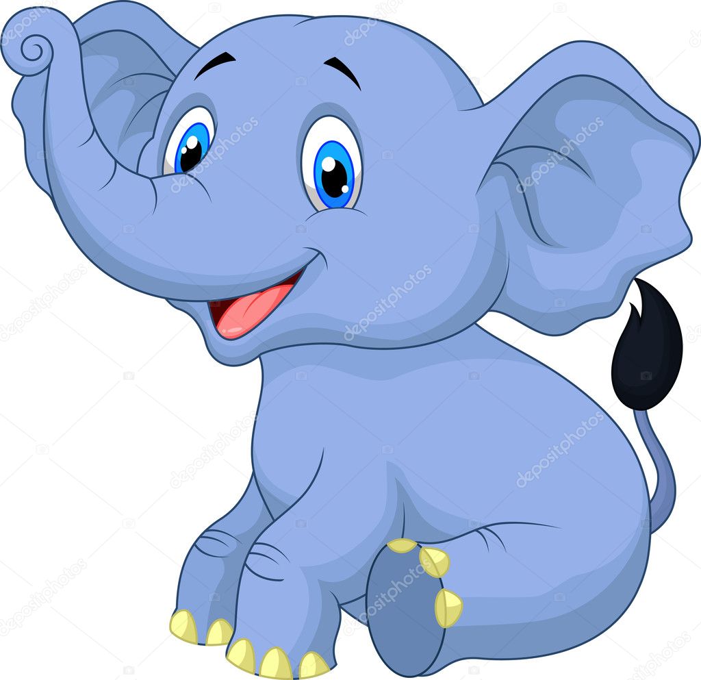 Cute elephant cartoon Stock Illustration by ©tigatelu #42240485