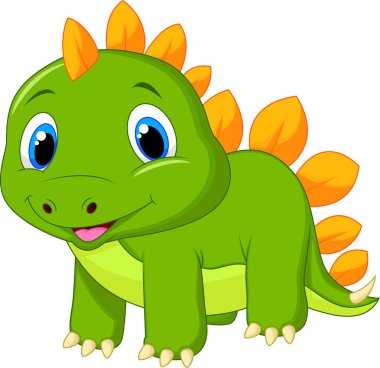 Şirin Bebek stegosaurus karikatür