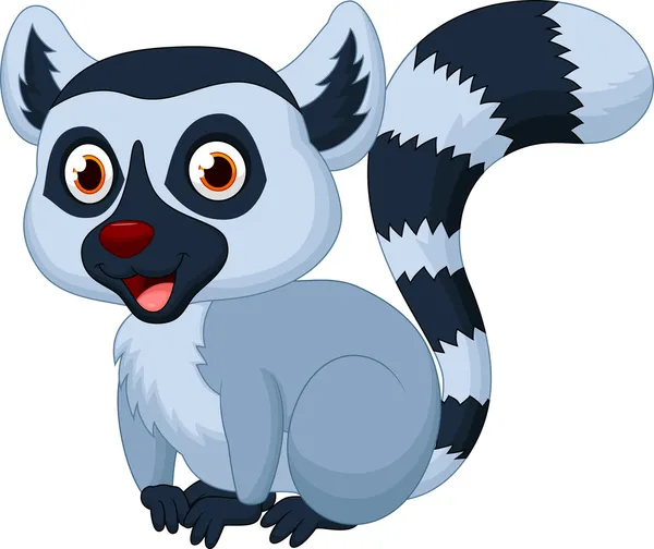 Schattig lemur cartoon — Stockvector