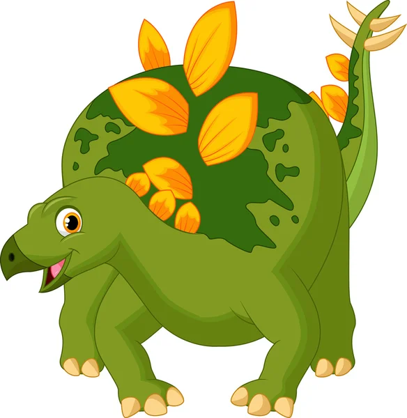 Bonita caricatura de dinosaurio — Vector de stock