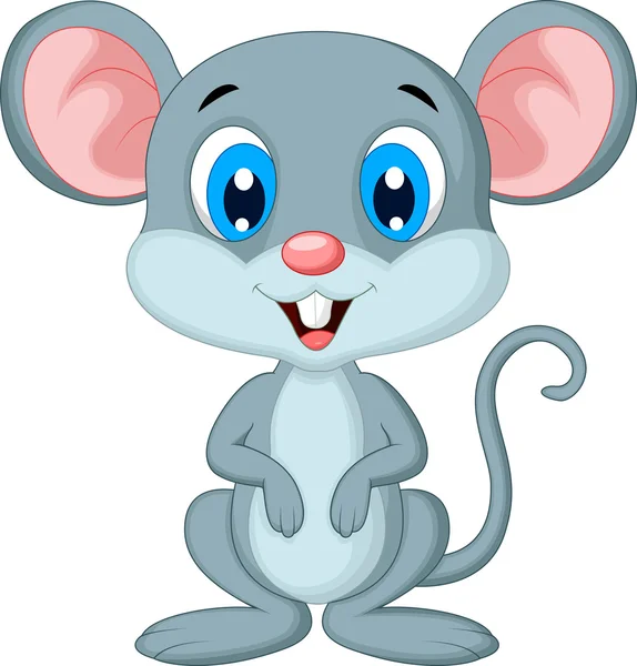 Cute mouse kartun - Stok Vektor