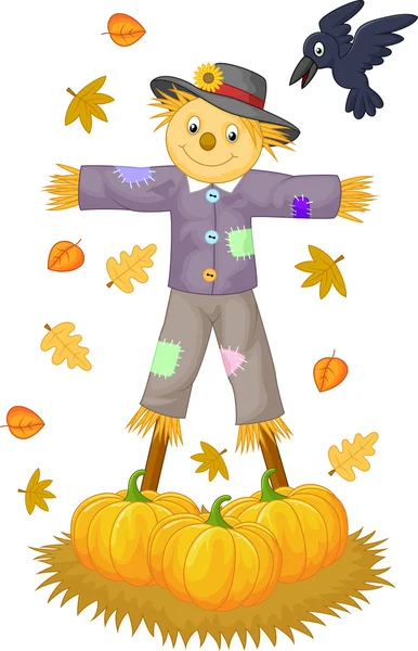 Scarecrow cartoon — Stockvector