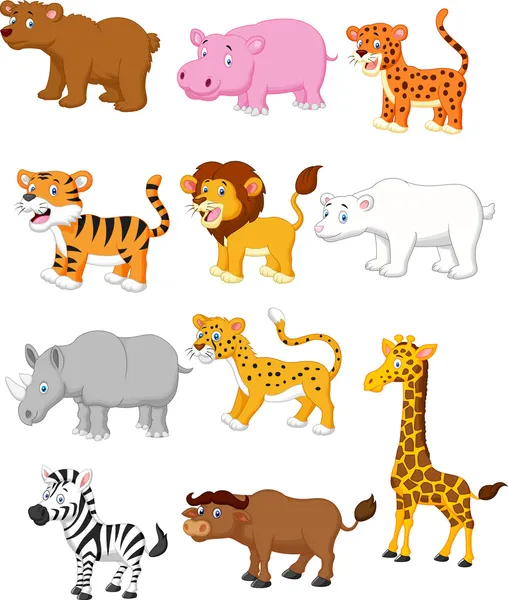 Wilde dieren set — Stockvector