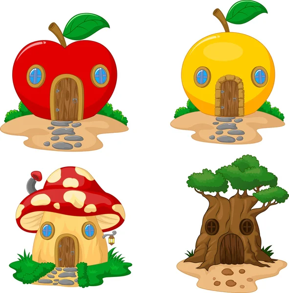 Fantasy house collection — Stock Illustration Fantasy house collection Royalty Free Stock Vectors