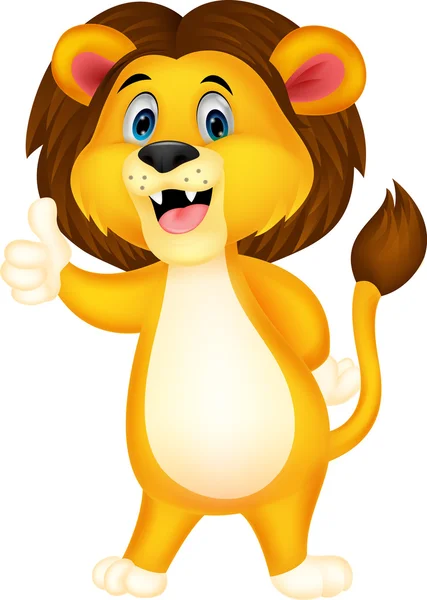 Lion giving thumb up — Stock Vector