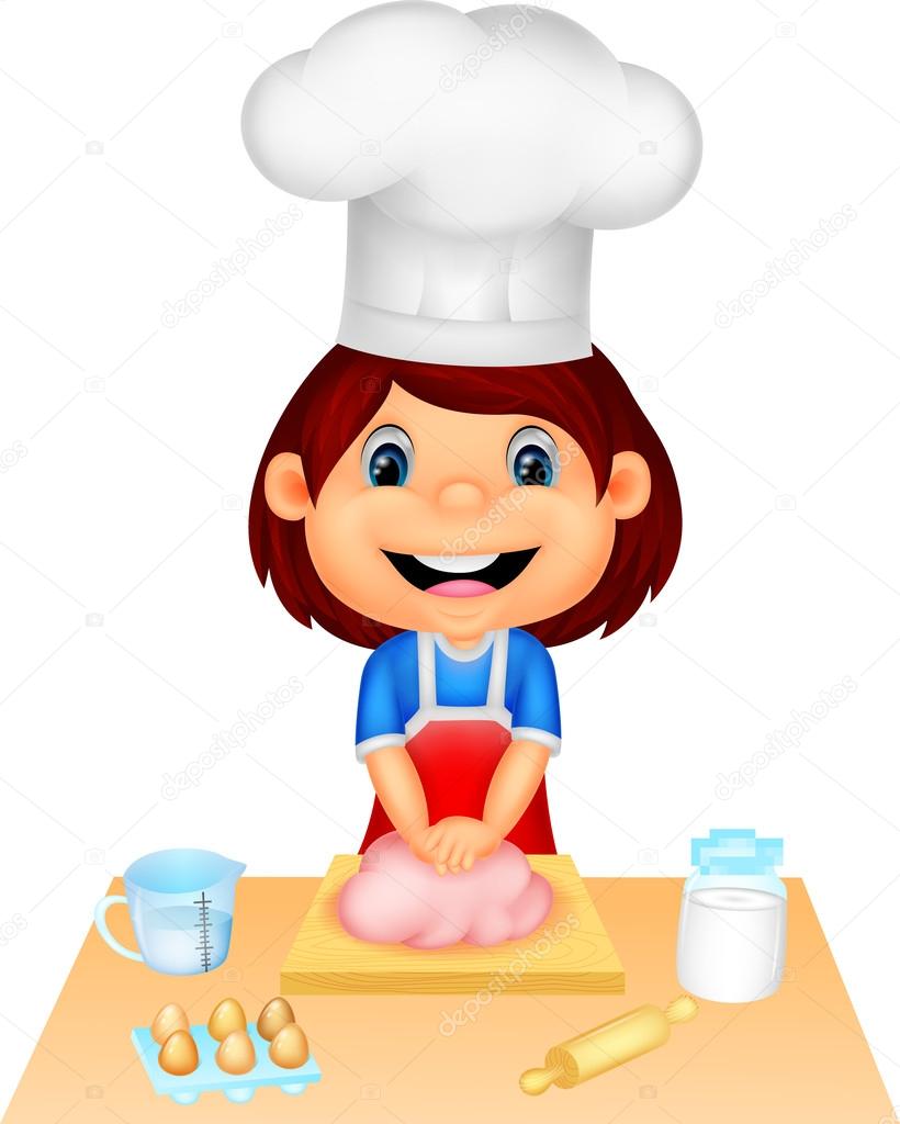 wallpapers Chef Animado Niña nina chef vectores graficos imagenes vectoriales depositphotos