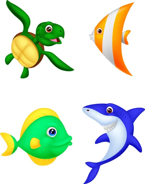 Cute sea life — Stock Vector