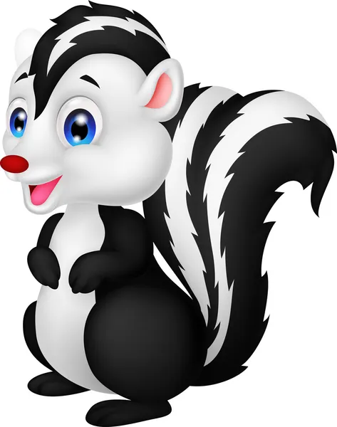 Mignon skunk dessin animé — Image vectorielle