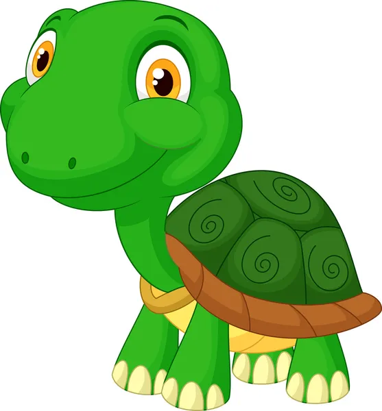 Tortuga sonriente — Vector de stock