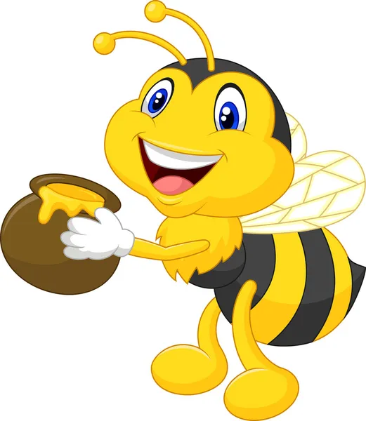 Bee bedrijf emmer — Stockvector