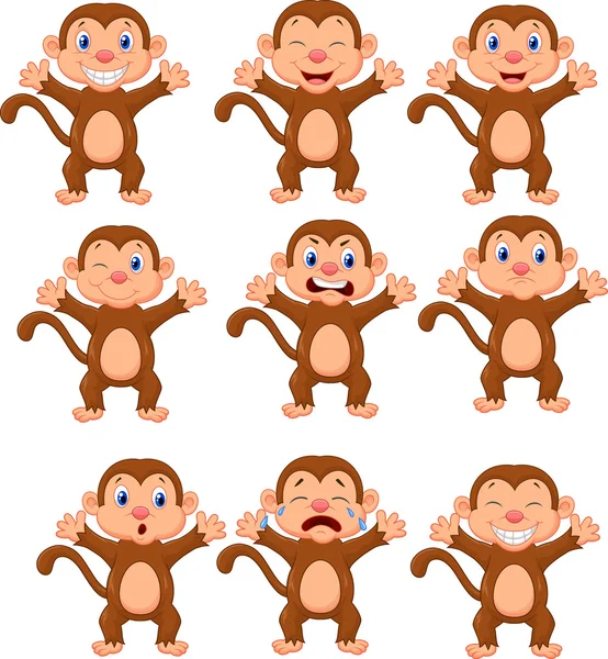 Cute monkeys — Stock Vector