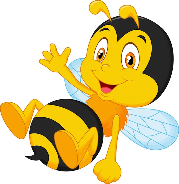 Bee viftande hand — Stock vektor