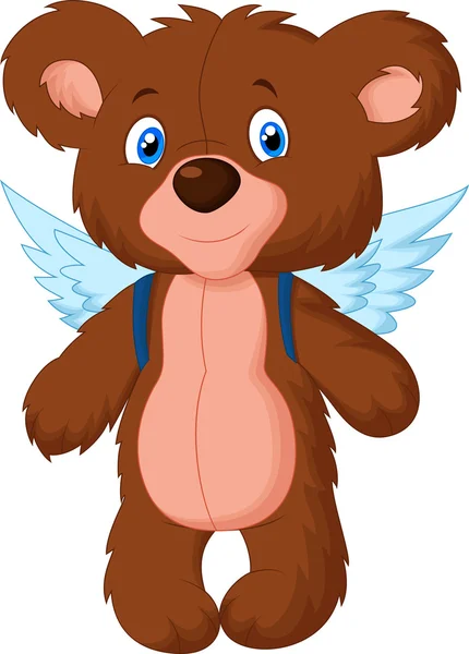 Bear with wings — Stock Vector