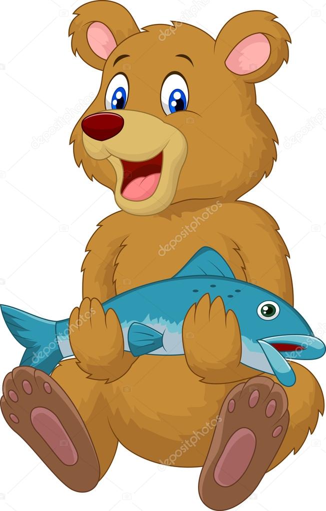 Bear holding fish
