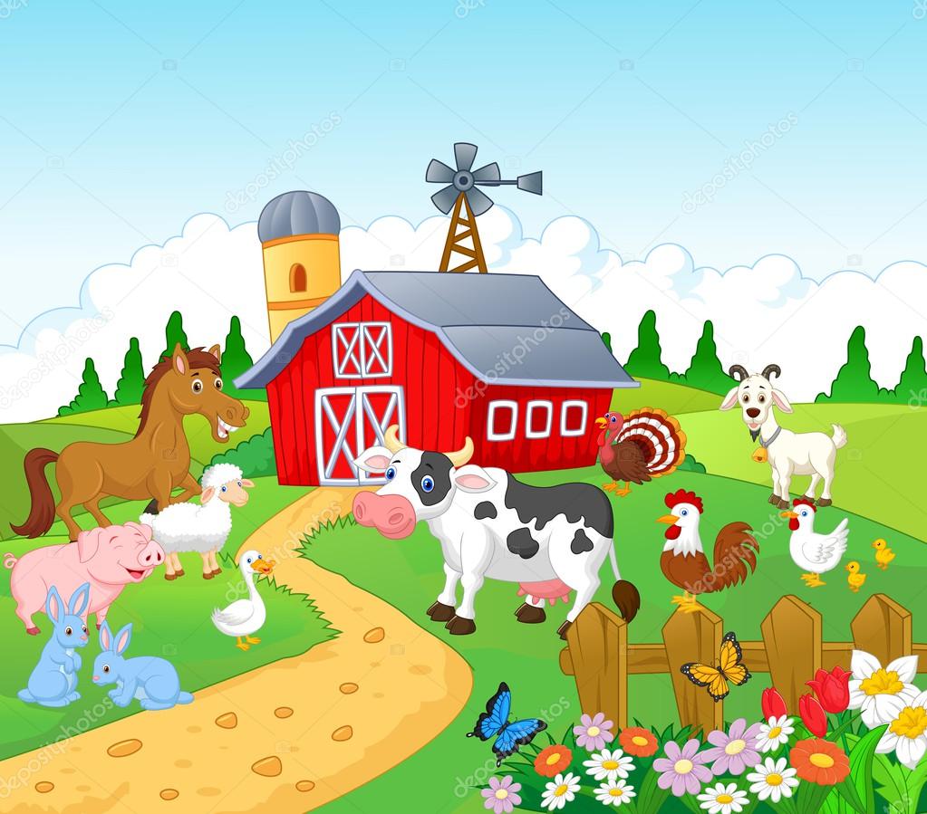 Farm with animals