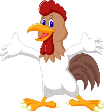 Charming rooster clipart