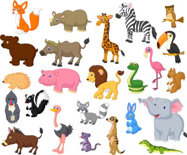 Картина, постер, плакат, фотообои "коллекция животных", артикул 44744525