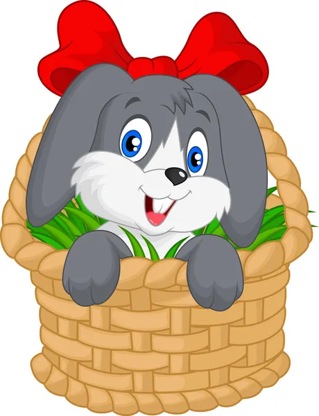 Conejo sentado en cubo — Archivo Imágenes Vectoriales