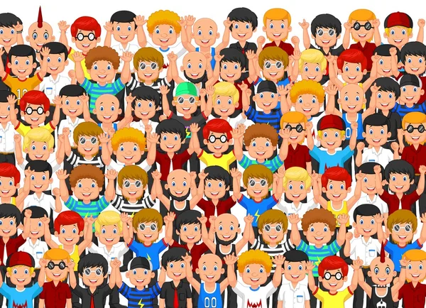 Multitud de personas — Vector de stock