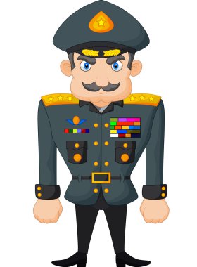 Cartoon military general clipart