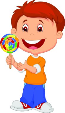 küçük çocuk lolipop candy holding