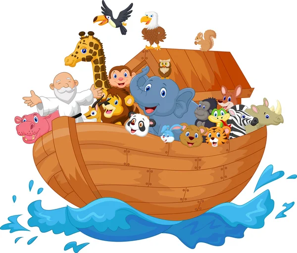 Noah ark cartoon — Stockvector