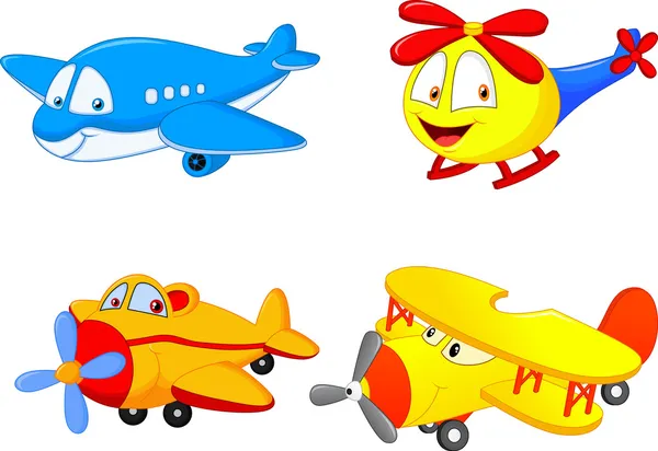 Avión de dibujos animados — Vector de stock