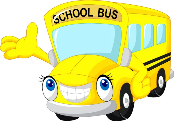 Schoolbus cartoon — Stockvector