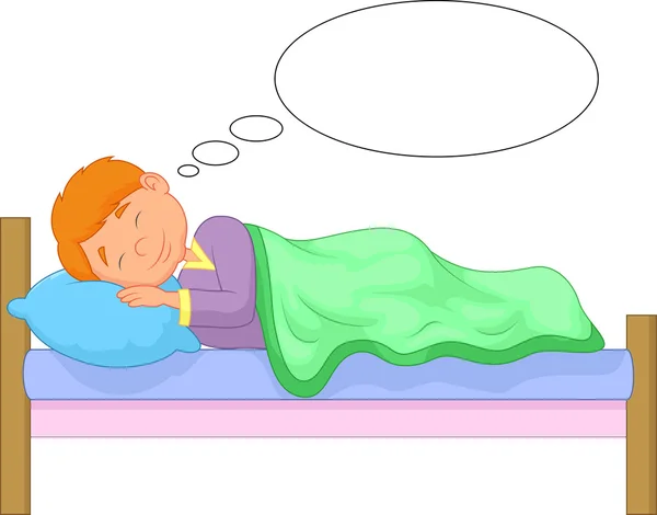 Cartoon boy sleeping — Stock Vector