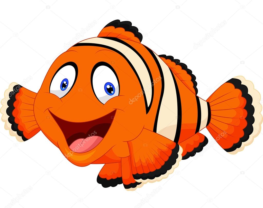 Cute clown fish cartoon Stock Vector Image by ©tigatelu #49593319
