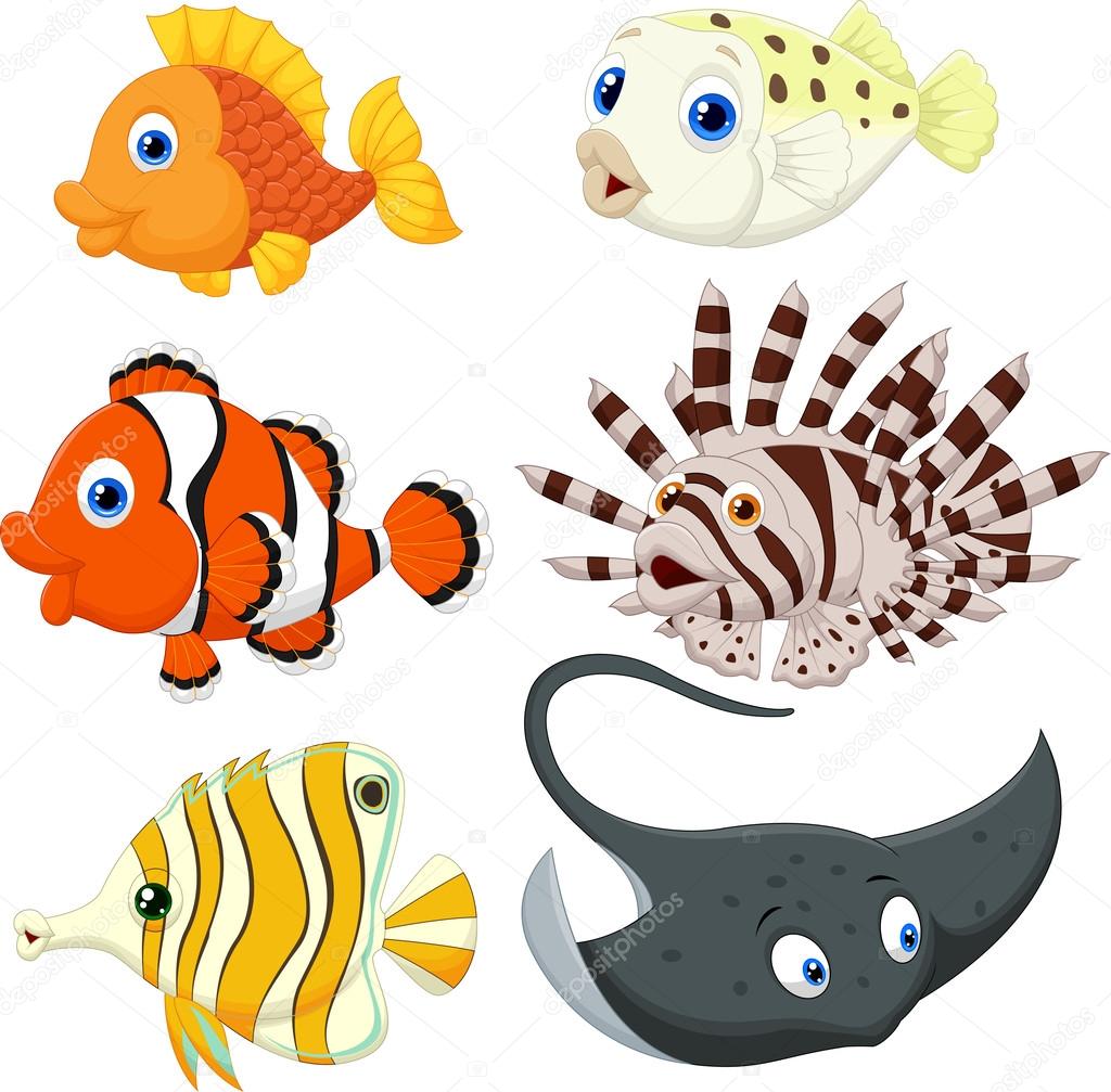 Poster Pesce-Poisson Poisson-Cartoon-Vector 