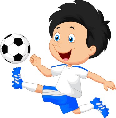 çocuğun futbol oynama