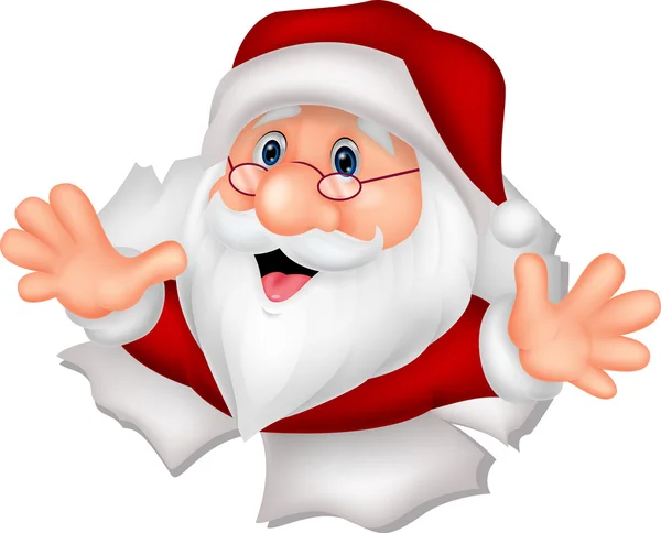 Santa Claus dibujos animados — Vector de stock