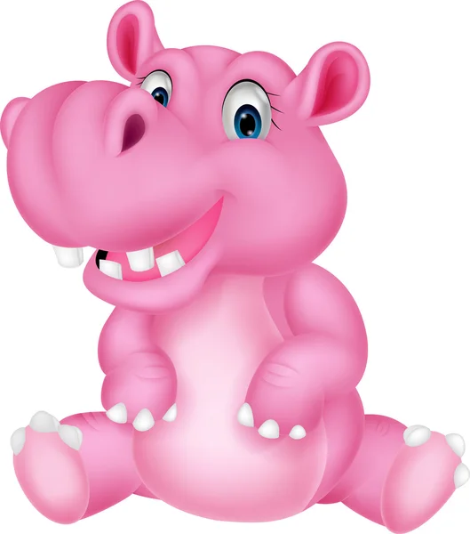Cartoon hippo — Stockvector