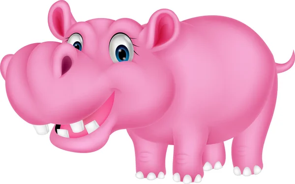 Mignon hippopotame — Image vectorielle