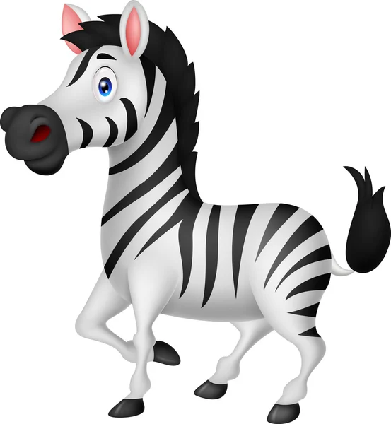 Dessin animé Zebra — Image vectorielle