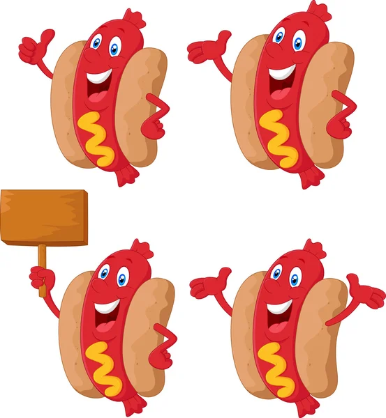 Cute sausages — Stock Vector