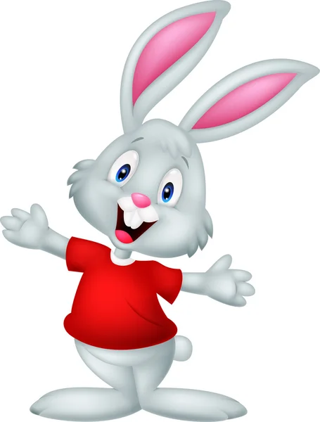 Roztomilé dítě šťastný králík — Stockový vektor