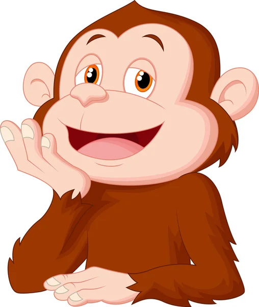 Cartoon chimpanzee — Stock Vector