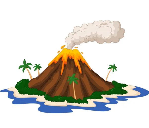 Volcanic island — Stock Vector