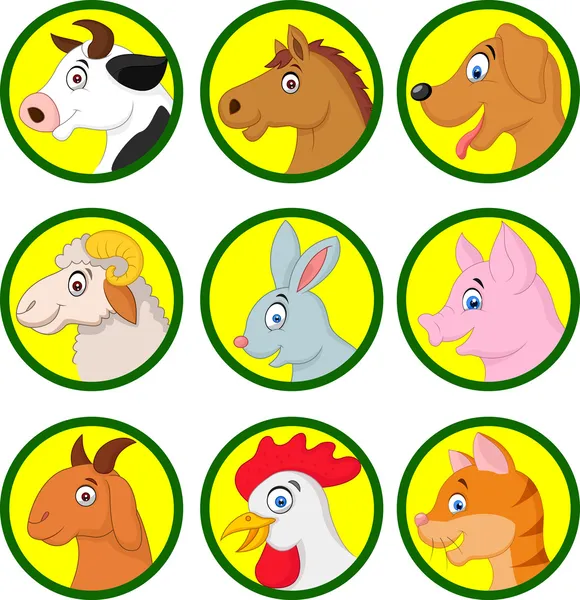 Collection d'animaux de ferme — Image vectorielle
