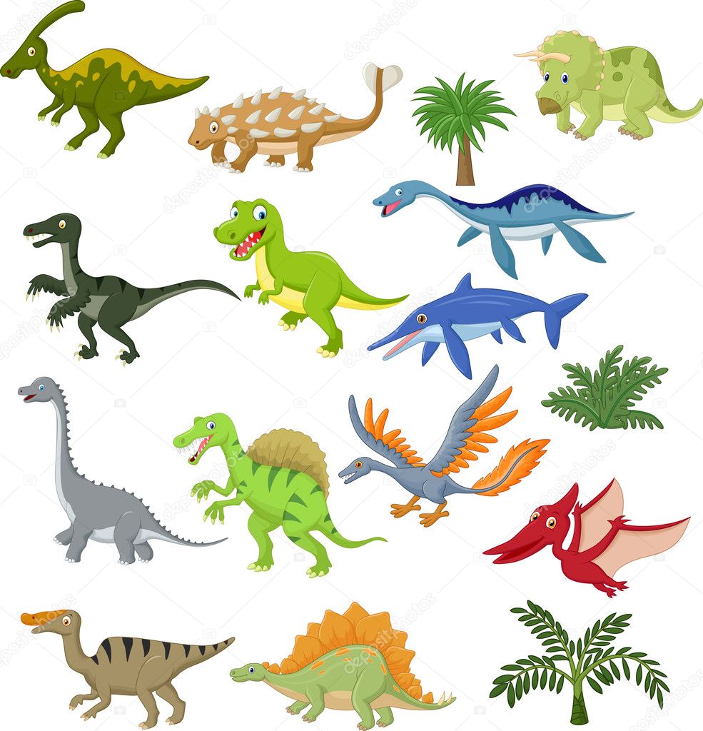 Dinosaur cartoon  set