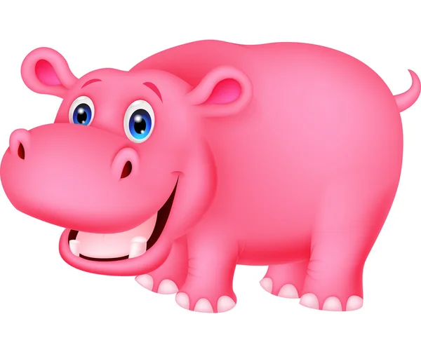 Mignon hippopotame — Image vectorielle