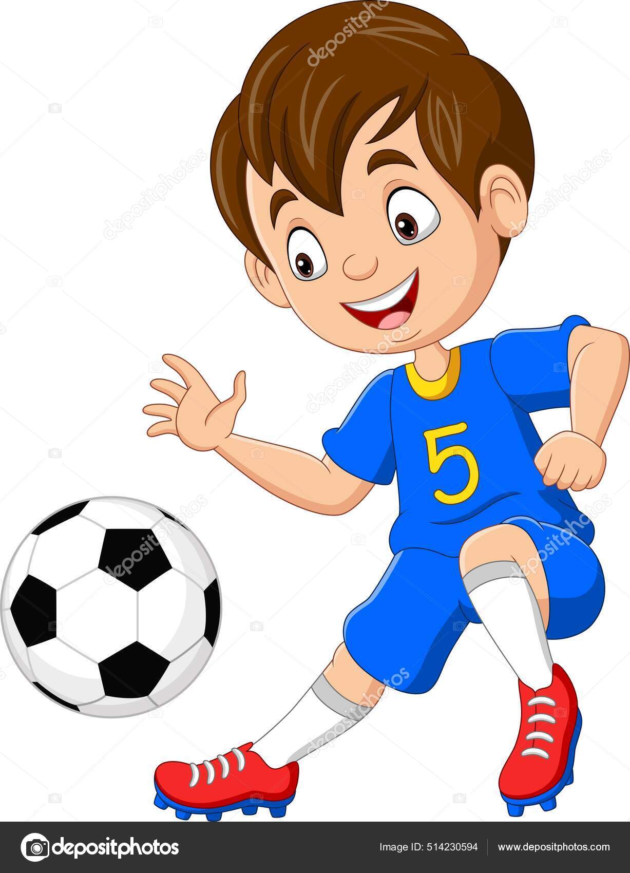 Vetores de Menino Jogando Desenho Animado Bola e mais imagens de Bola - Bola,  Bola de Futebol, Brincar - iStock