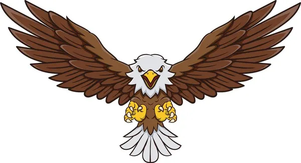 Vektor Illustration Des Cartoon Adlers Auf Weißem Hintergrund — Stockvektor
