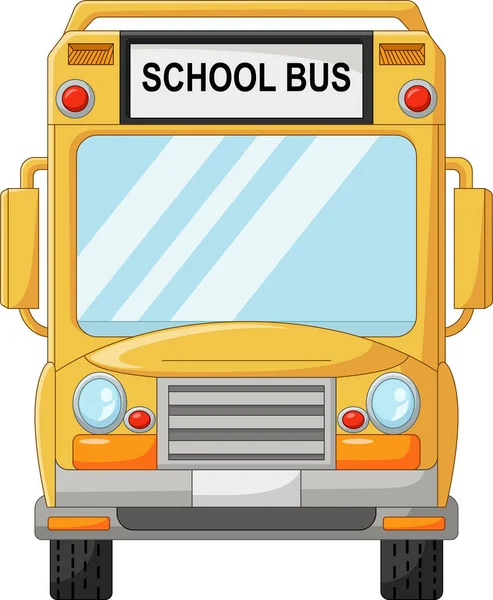 Vector Illustration Cartoon School Bus White Background — Vector de stock